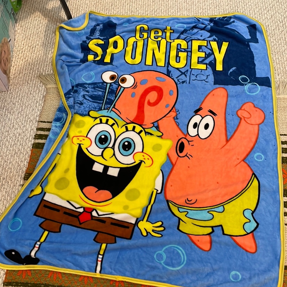 Sponge Bob SquarePants Super Soft Plush Micro Throw 46”x60”